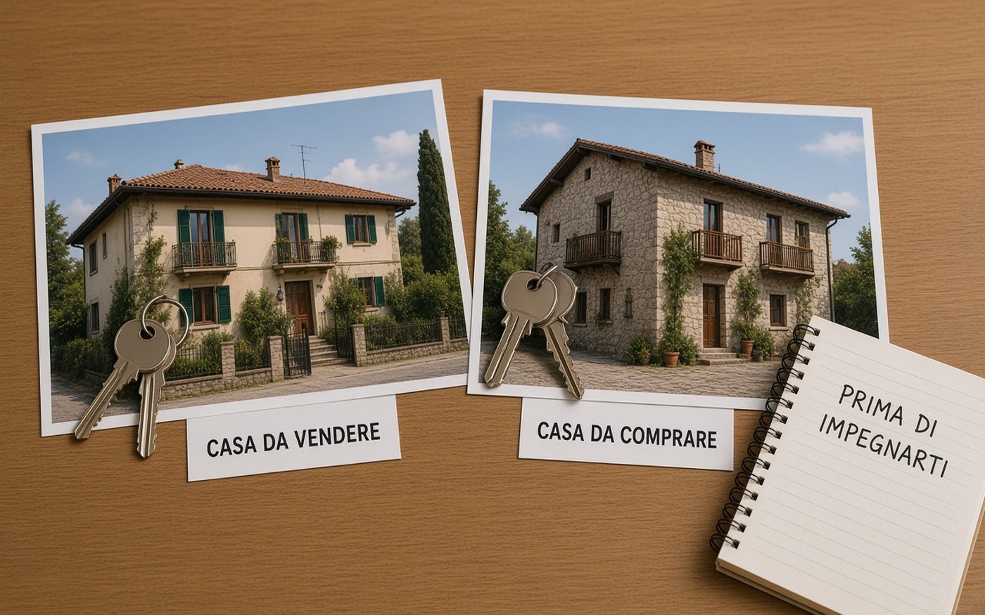 Casa da vendere e casa da comprare, prima di impegnarsi